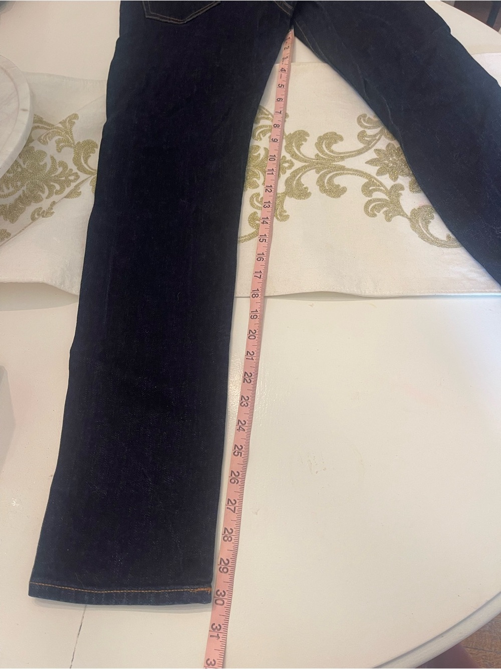 Ralph Lauren Blue Label Dark Blue Denim Jeans with Embroidered Crest - Picture 3 of 12